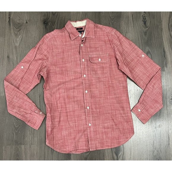 GAP Shirts Gap Slim Fit Button Down Shirt Mens Medium Red Poshmark